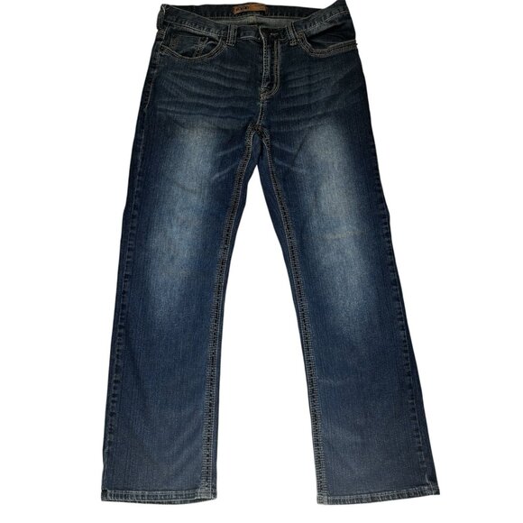 7 For All Mankind Mens Straight Leg Jeans 36 X 34 Distressed Read! - Picture 1 of 15